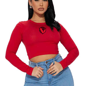 Top corto de ropa activa para mujer, Camiseta deportiva de verano de gran tamaño con mangas cortas, Top corto ecológico para gimnasio y Fitness - Product Image 4