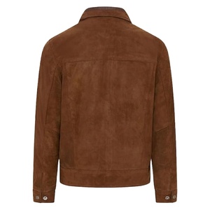 Chaqueta de Cuero de Gamuza con Logotipo Personalizado, Estilo Motero, para Hombre, Uso Diario Informal, Talla Grande, Estilo de Diseñador, Gran Venta - Product Image 3