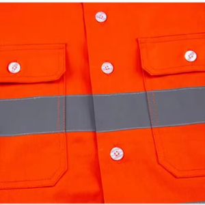 Chemise de travail unisexe ignifuge à boutons, à rayures réfléchissantes, séchage rapide, légère et infroissable, la plus vendue - Product Image 3