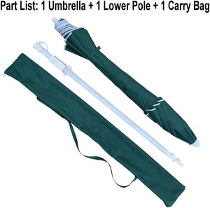 Parasols d'extérieur imprimés sur mesure Grand <span class=keywords><strong>parasol</strong></span> de plage vert <span class=keywords><strong>UV</strong></span> <span class=keywords><strong>50</strong></span> + avec sac de transport - Product Image 2