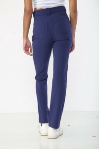 กางเกงคาร์โก้ผ้ายีนส์เอวสูงขาตรงแบบลำลองของผู้หญิงเอวสูงระบายอากาศได้ดีปรับแต่งได้แบบแบนด้านหน้าดีไซน์แบบยั่งยืนทรงหลวม - Product Image 4