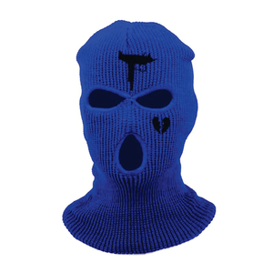 Wholesale Windproof Custom Skimask Winter <b>Hat</b> Men Warm Acrylic <b>Purple</b> 3 Hole Knitted Balaclava Designer Ski Mask - Product Image 2