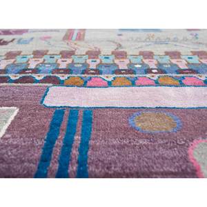 Tapis rectangulaires Manchaha abstraits noués à la main en laine et soie de bambou 9x12 pour salon ou couloir Les-8296 Gris & Noir - Product Image 3