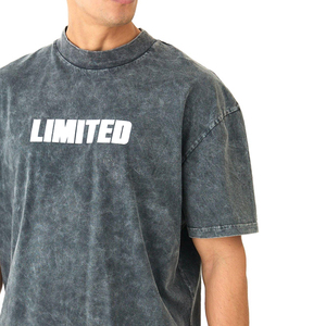 New Arrival <b>Drop</b> Shoulder Oversized Men Casual T Shirts Breathable Lightweight Eco Friendly Men <b>Acid</b> Wash T Shirts - Product Image 5