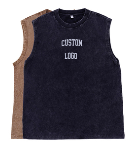 Custom Logo Summer Men's Sleeveless Tank <b>Top</b> Custom Screen Print Eco-Friendly Breathable Quick Dry High Quality 100% Cotton - Product Image 2