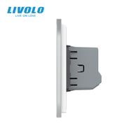Panel de interruptor de timbre de cristal mate, tamaño 80mm*80mm, 1 interruptor de contacto, blanco/negro, 5V por interruptor, con tecla de función