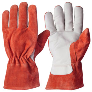 Gants de soudage TIG renforcés en cuir fendu de vache grain de chèvre résistants aux étincelles de chaleur Construction robuste Sécurité réfléchissante pour - Product Image 4