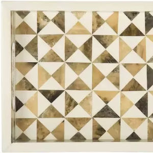 ถาดเสิร์ฟไม้ MDF ลายเรซิ่นดีไซน์ทันสมัย ถาดขัดเงาธรรมชาติ เป็นมิตรกับสิ่งแวดล้อม ของตกแต่งบ้านและครัว ทำด้วยมือ - Product Image 1