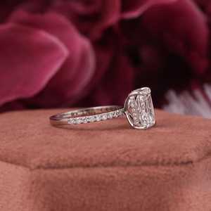 2.00CT DEF Vs1 Radiant Cut Lab Grown Diamond Anillo de Bodas de compromiso para mujeres 14K Oro Joyería fina Certificado IGI Aniversario - Product Image 6