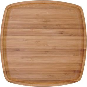 Vaisselle réutilisable en bois écologique, assiettes carrées, durables et multifonctionnelles pour les événements traiteur, les vacances, l'utilisation à domicile, 10 pièces - Product Image 1