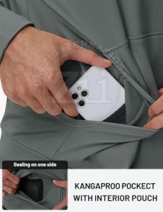 Unisex Cropped Premium 100% Cotton Fleece Hoodies for Logo 310gsm Men <b>Blank</b> Regular Fit Winter Embroidered - Product Image 3