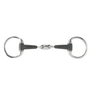 Boca de goma French Eggbutt Bit, broca de acero inoxidable Para Caballo, tachuela ecuestre, equipo de entrenamiento y equitación - Product Image 1