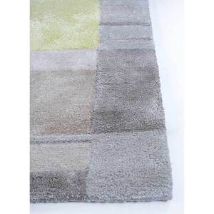 Tapis Caliedo en laine et viscose tufté à la main, motif rayé gris et noir, pour chambre et couloir, épaisseur 10 mm, pour adolescents - Tnq-4354 - Product Image 4