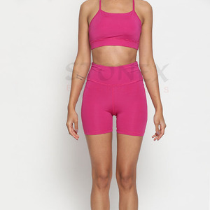 Plus Size Fessier Workout Fitness Shorts Scrunch Butt Taille Haute Yoga Shorts Femmes Gym Shorts Avec Poches - Product Image 1