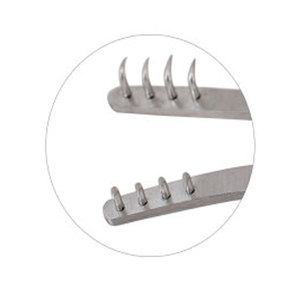 Retractor Autoajustable Alm 4x4 con Puntas Semisafiladas de Acero Inoxidable, Instrumentos Quirúrgicos de Plástico, Base Metálica PE-ASR-0004 CE - Product Image 5