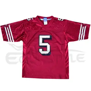 Grosir Jersey sepak bola Amerika seragam olahraga dewasa kosong disesuaikan nama tim huruf cetak kaus sublimasi dan celana pendek