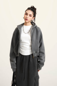 Sudadera con Capucha Extra Grande para Mujer, de Alta Calidad, 100% Algodón, con Estampado Personalizado, Ajuste Holgado, Tejido Grueso y Transpirable, Estilo Casual Hip Hop - Product Image 3