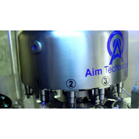 Machine de remplissage automatique de bouteilles en acier inoxydable Aim Tech pour ligne de production de boissons et d'eau pure, 24-200 BPM, contrôle PLC