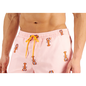 Costume da bagno da uomo Club Room Lobster, taglia S, a righe rosa, in poliestere ed elastan, per la spiaggia e l'estate - Product Image 2