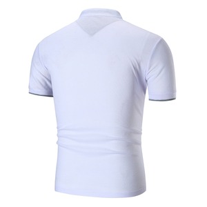 Nouveau Design Blanc Couleur Blanc Hommes Femmes Polos Respirant Anti-Rides À Manches Courtes Boutons Polo Shirt - Product Image 2