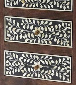 Consola con incrustaciones de hueso Estilo moderno Diseño antiguo Cajones con incrustaciones de hueso para dormitorio Sala de estar Hotel Apartamento Villa Farmhouse - Product Image 2