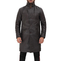 Manteau en cuir véritable tendance pour l'hiver, conçu avec un matériau doux de qualité supérieure, offrant un ajustement chaud et confortable et une mode urbaine moderne