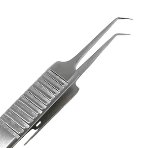 Pinzas de joyero, pinzas de microprecisión para joyería, pinzas divisoras para relojero de microdisección curvadas angulares - Product Image 1