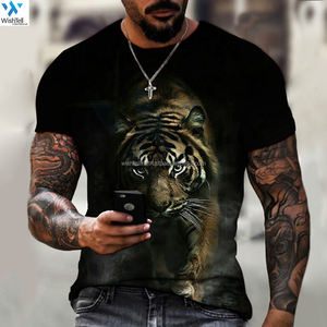 Camisetas personalizables con cuello redondo para hombre y mujer, 220g, tela de algodón/poliéster, estampado de logotipo personalizado, secado rápido, transpirable, informal, diseño sólido - Product Image 4