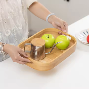 Venta al por mayor de fábrica, utensilios de almacenamiento de cocina, bandeja de servicio larga, bandeja cuadrada para servir, artesanías de media luna - Product Image 2