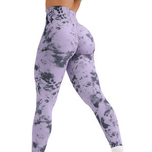 Mallas de entrenamiento con estampado personalizado de cintura alta para venta en línea Fabricación profesional Fitness Yoga Leggings para mujeres - Product Image 2