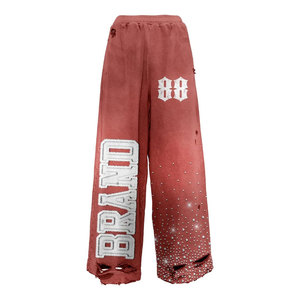 Se puede personalizar la ropa de calle Ropa de alta calidad Jogging Flare Pant Printing Vintage Terry Fleece Chándal Set - Product Image 6