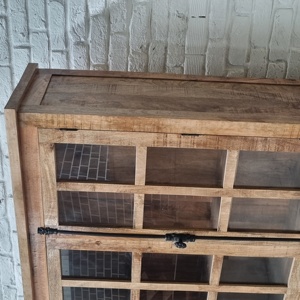 Muebles de Comedor de Madera de Mango Maciza de Diseño Clásico con Cajones Deslizantes para Exhibición en la Cocina - Product Image 4