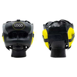 Venta al por mayor a medida PU cuero boxeo cabeza equipo entrenamiento seguridad cabeza protección guardias Bfreathable con el mejor precio también personalizado - Product Image 6