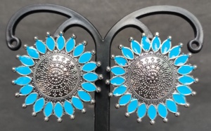 Genuine Quality <b>Earrings</b> <b>Set</b> with <b>Silver</b> Plated Fashionable <b>Earrings</b> Jewelry for Women Wear by Indian Exporters - Product Image 4