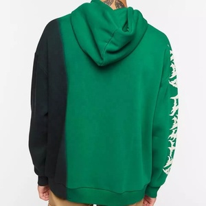 Custom <b>Men's</b> Heavyweight 100% Cotton <b>Hoodie</b> with Drawstring <b>Green</b> Embroidery Print Pattern Casual for Winter - Product Image 2