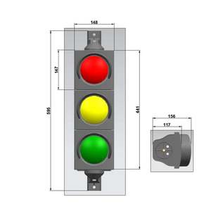 Transmisor de Señales LED para Automóvil de 100 mm, Producto de Advertencia de Tráfico de Primera Calidad - Product Image 3