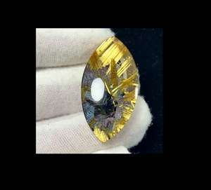 100% ธรรมชาติทอง Rutile อัญมณีเกรดคุณภาพหลวมของแท้ปรับเทียบ Marquise รูปร่าง Cabochon อัญมณีสําหรับเครื่องประดับใช้ - Product Image 4