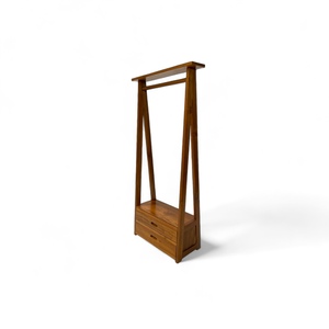 Kania <b>Solid</b> Teak <b>Wood</b> <b>Bookcase</b> with 2 Drawers Rack Hanger for Bedroom Living Room and Dining Display Storage for Kitchen Use - Product Image 1