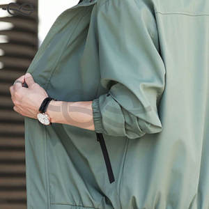 Chaqueta bomber cortavientos informal de alta calidad para hombre con cuello levantado OEM bordado prendas de vestir deportivas estilo callejero - Product Image 6