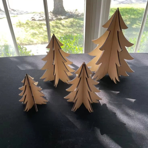 Árbol de Navidad festivo, decoración ecológica, regalo hecho a mano, árbol de madera ornamental hecho en cerezo, un árbol para cualquier temporada - Product Image 1