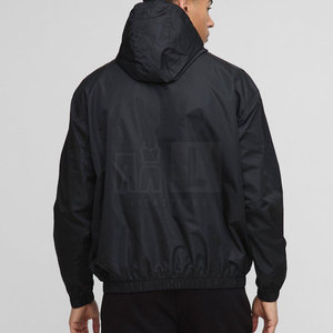 New Design <b>Men's</b> Hooded Windbreaker <b>Jacket</b> with Front Logo Polyester/Nylon Material Quick Dry & Breathable Winter Outerwear - Product Image 2