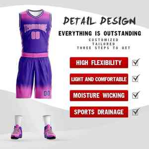 Uniformes de basketball pour hommes sans manches, 100 % polyester, dernière conception personnalisée, sublimation, grandes tailles, avec taille et nom de marque personnalisés - Product Image 2