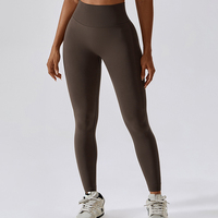 Leggings Scrunch Butt pour femmes, bleu marine, sans couture, taille haute, effet push-up fessier, collants de sport, logo personnalisé, résistants aux squats, pantalons de yoga