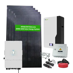 Grosir sistem tenaga surya harga murah sistem rumah Panel surya 8KW sistem hibrid surya angin untuk Eropa