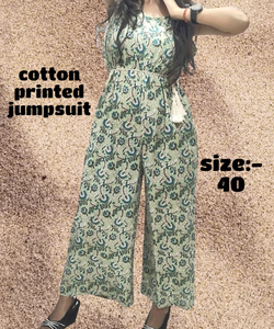 Mono de Alta Calidad, Ajustado, Estampado en Toda la Superficie, de Algodón, para Mujer, con Tallas Mixtas para Verano - Product Image 1