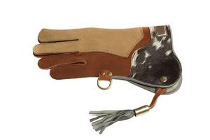 Gants en cuir nubuck de fauconnerie de conception unique avec l'accessoire professionnel de manipulateur d'oiseau de gant d'aigle de fourrure dans le prix de gros - Product Image 4