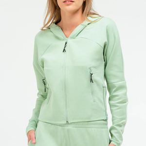 Chándal de jogging personalizable completo para mujer con diseño liso en blanco para personalización - Product Image 2