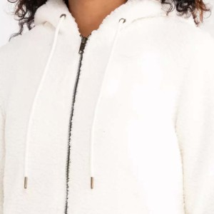 Sudadera con capucha y forro polar para mujer, Sudadera con capucha cálida y esponjosa con bordado de piel de Sherpa para mujer, Sudadera con capucha pesada de invierno para niñas - Product Image 4
