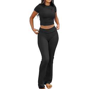 Pantalones cortos de entrenamiento sin costuras de alta calidad, ropa deportiva ecológica para mujer para gimnasio, pantalones de Yoga de cintura baja, sólidos lavados - Product Image 1