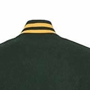 Veste de baseball varsity en cuir avec manches en cuir pour hommes, broderie personnalisée, lettres, bomber - Product Image 4